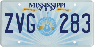 MS license plate ZVG283