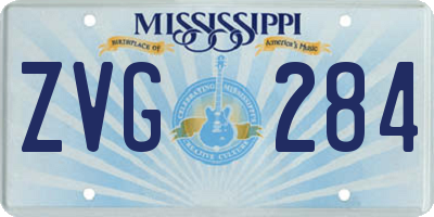 MS license plate ZVG284