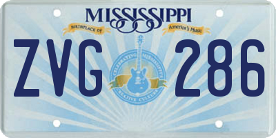 MS license plate ZVG286