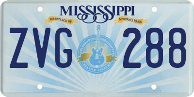 MS license plate ZVG288