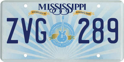 MS license plate ZVG289