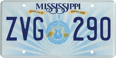 MS license plate ZVG290