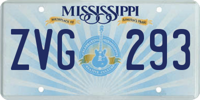 MS license plate ZVG293