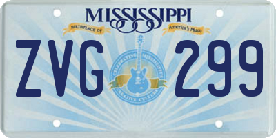 MS license plate ZVG299