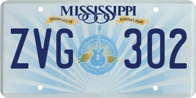 MS license plate ZVG302