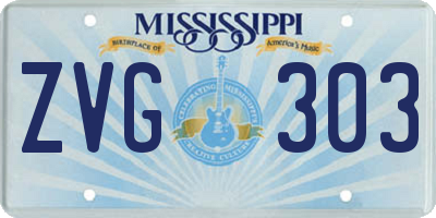 MS license plate ZVG303