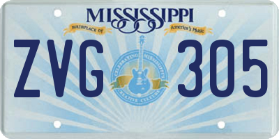 MS license plate ZVG305
