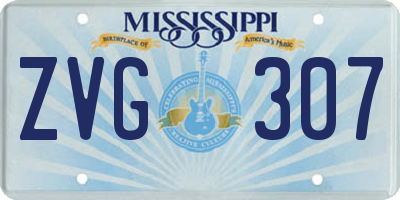 MS license plate ZVG307