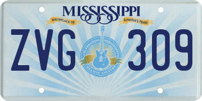 MS license plate ZVG309