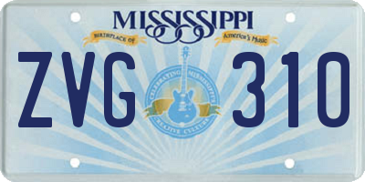 MS license plate ZVG310