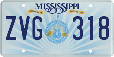 MS license plate ZVG318