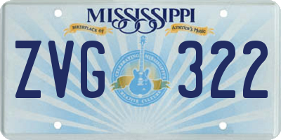 MS license plate ZVG322