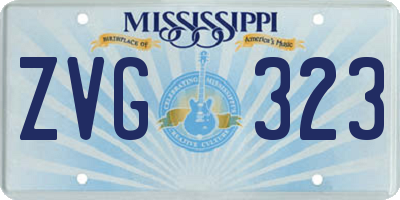 MS license plate ZVG323