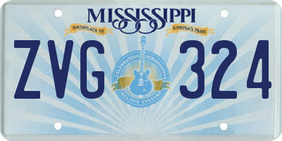 MS license plate ZVG324