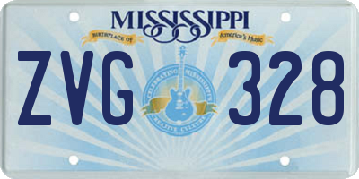 MS license plate ZVG328