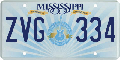MS license plate ZVG334