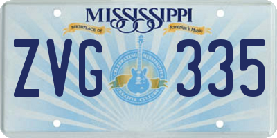 MS license plate ZVG335