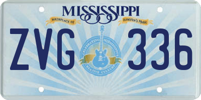 MS license plate ZVG336