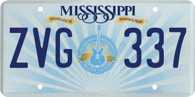 MS license plate ZVG337