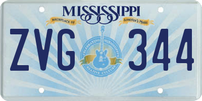 MS license plate ZVG344