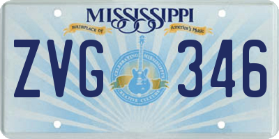 MS license plate ZVG346