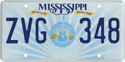 MS license plate ZVG348