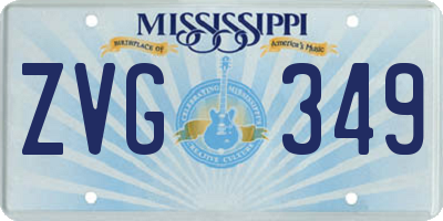 MS license plate ZVG349