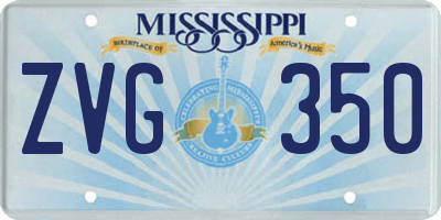 MS license plate ZVG350