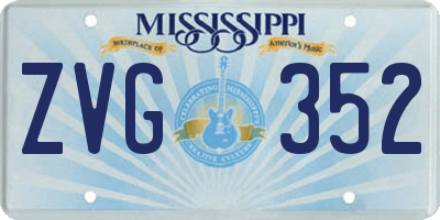 MS license plate ZVG352