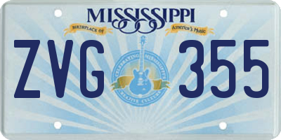 MS license plate ZVG355