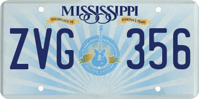 MS license plate ZVG356