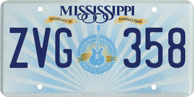 MS license plate ZVG358