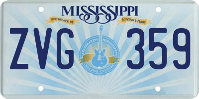 MS license plate ZVG359