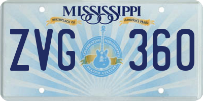 MS license plate ZVG360