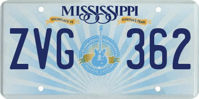 MS license plate ZVG362