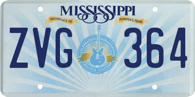 MS license plate ZVG364