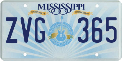 MS license plate ZVG365