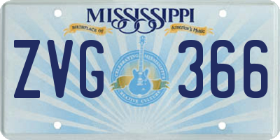 MS license plate ZVG366