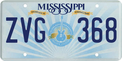 MS license plate ZVG368