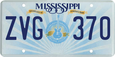 MS license plate ZVG370