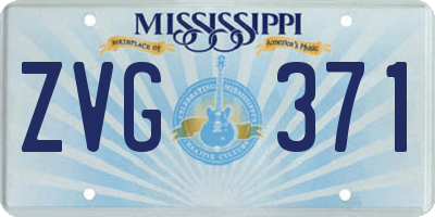 MS license plate ZVG371