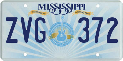 MS license plate ZVG372