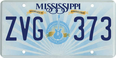 MS license plate ZVG373