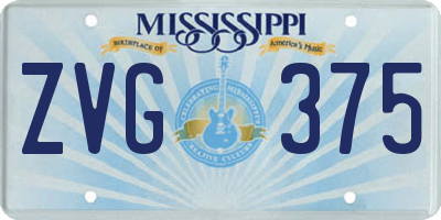MS license plate ZVG375
