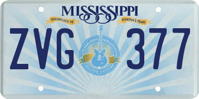 MS license plate ZVG377