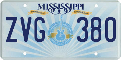 MS license plate ZVG380