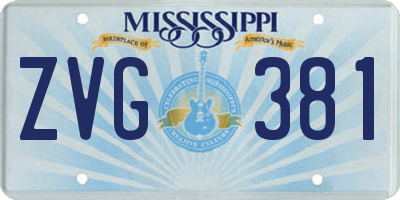 MS license plate ZVG381