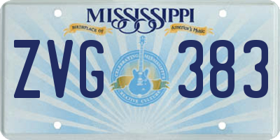 MS license plate ZVG383