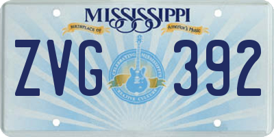 MS license plate ZVG392