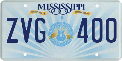 MS license plate ZVG400